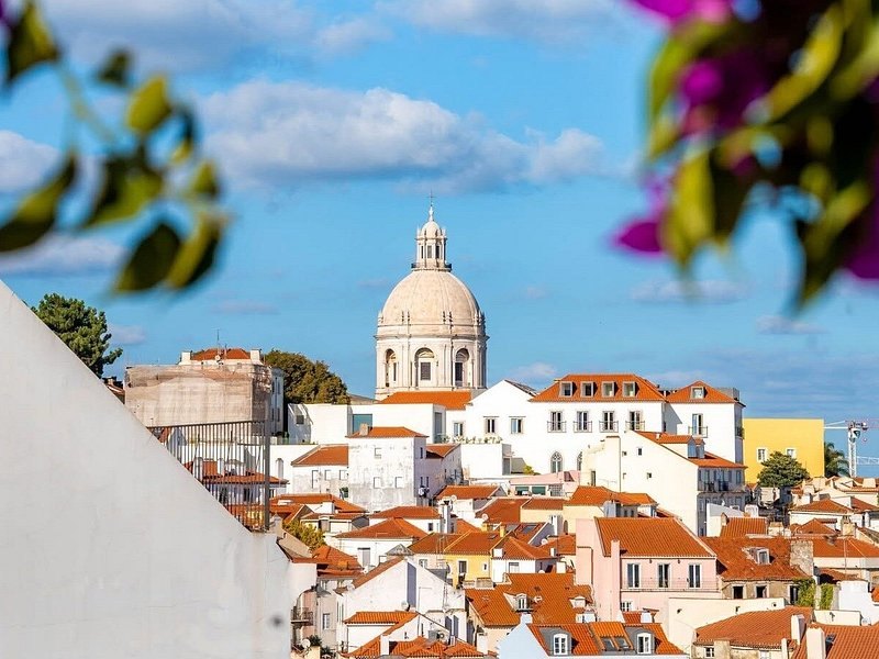 The dome of the National Pantheon above the rooftops